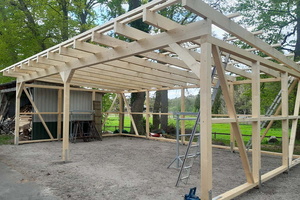Carport Gestell Einfahrt